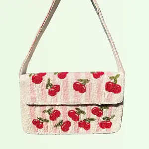 The "Cherry Bomb" Beaded Shoulder Bag