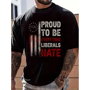 100Percent Cotton Celebrating AntiLiberal Sentiments with 1776 Flag Graphic TShirt for Men and Women Perfect for Summer Vacation