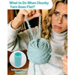 Chunky Yarn Fluffer - Efficient Fluffing Tool for Jumbo Bulky Chenille Yarn - Es，Revive Fluffy Texture for Thick Blanket Yarn, Knitting & Crochet Projects, Easy-to-Use Yarn Fluffer Accessory