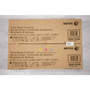 2 New OEM Xerox 4110, 4127, 4590, 4595, D110, D125 Waste Toner Containers 008R13036