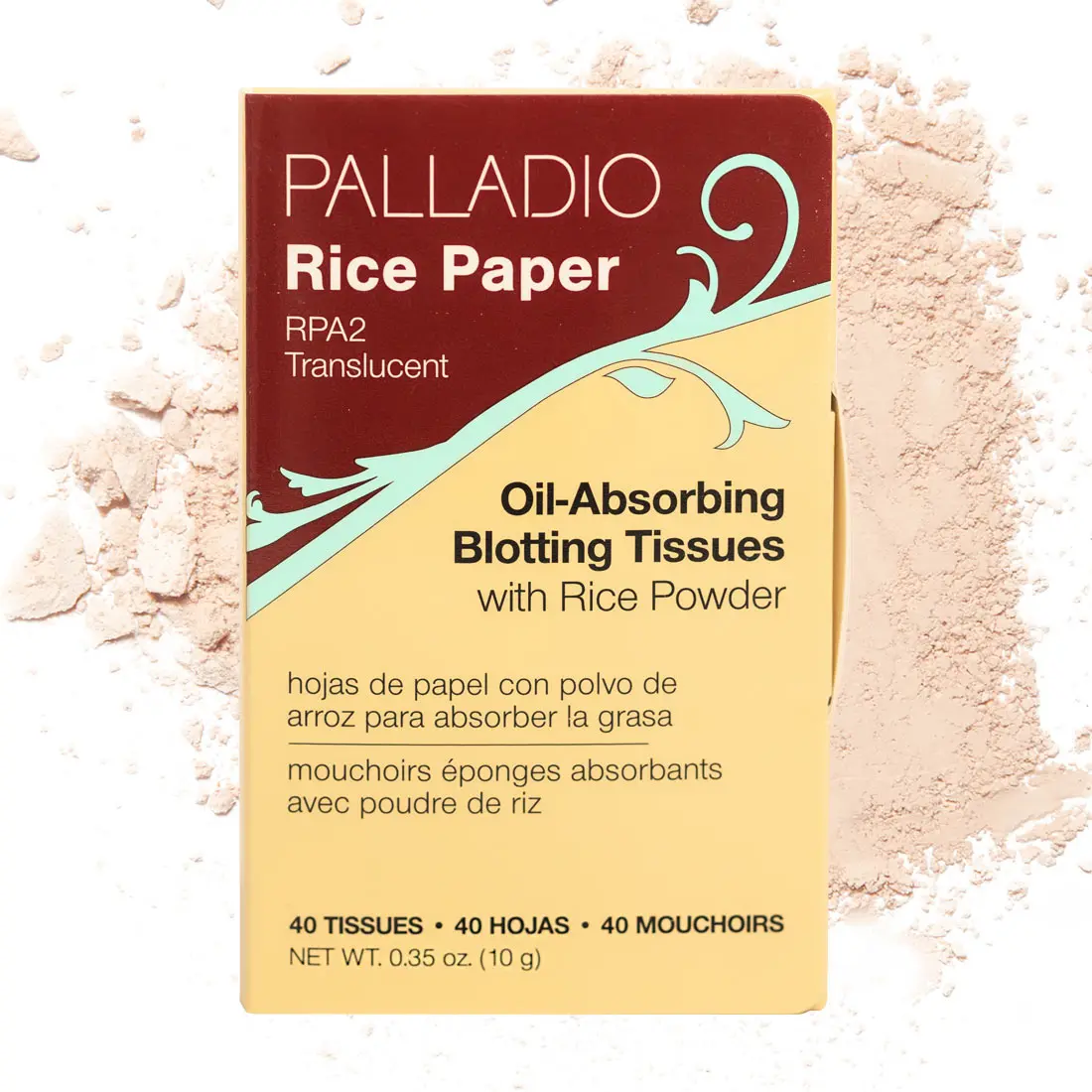 Palladio Rice Paper Oil Blotting Sheets - Compact Pack, Flawless Matte & Powder Makeup Support, Purse Stuffers, Mini Toiletries for Purse, Cosmetic Oil Sheets Blotting Paper, Set