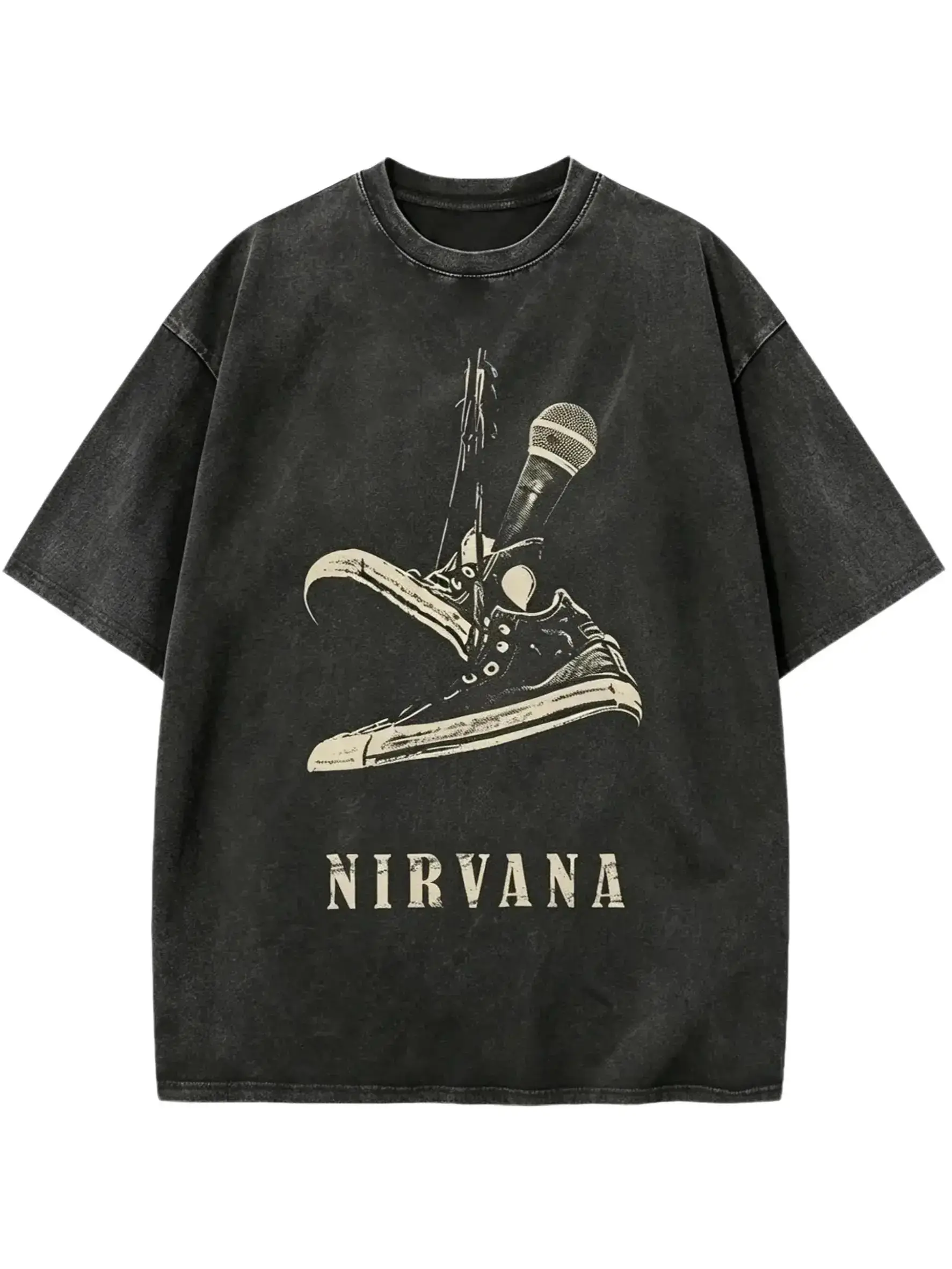 Nirvana Tee, Vintage Band Tee, 90s Rock Music Shirt, Grunge Shirt, Distressed Oversized Unisex Tee, Alternative Gift for Music Fans