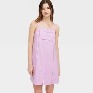 Women's Embroidered Slip Sleep Dress Lavender - Roller Rabbit XXS