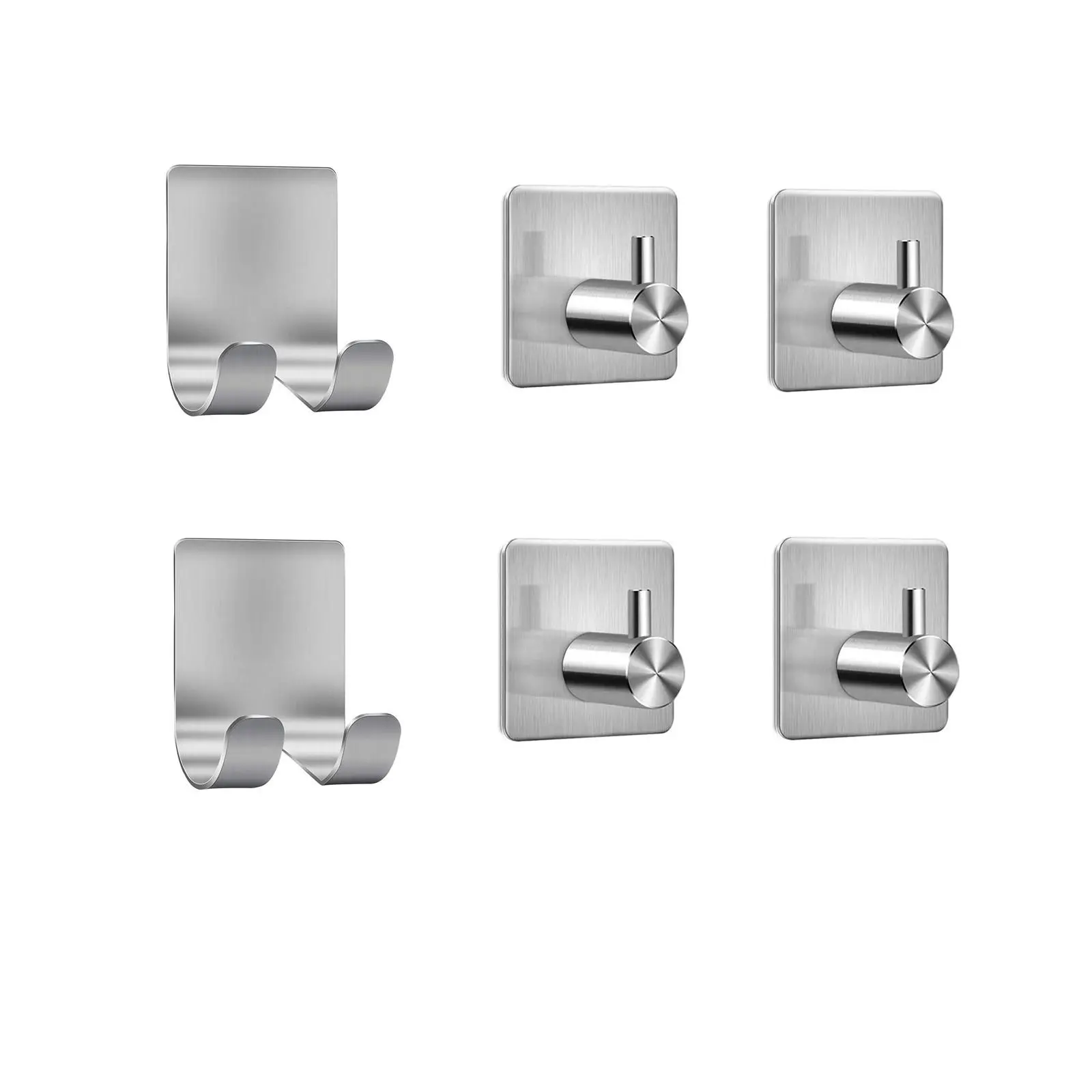 A Set of 6 Pcs Self Adhesive Shaver Holder Hanger Hook for Bathroom,Damage Free Wall Hooks for Razor Loofah Sponge,Halloween Christmas Party Gifts,Tools & Hardware