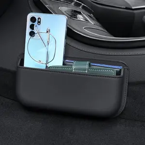 Car Center Console/Door/Glove Box Sticky Pouch,Large Capacity Portable Organizer Case,Car Seat/Back Storage Box,Store Small Items Such As Glasses,Mobile Phones,Wallets,Cards,keys,Sundries,Etc,For Most Car Models,Lossless Installation,Interior Accessories
