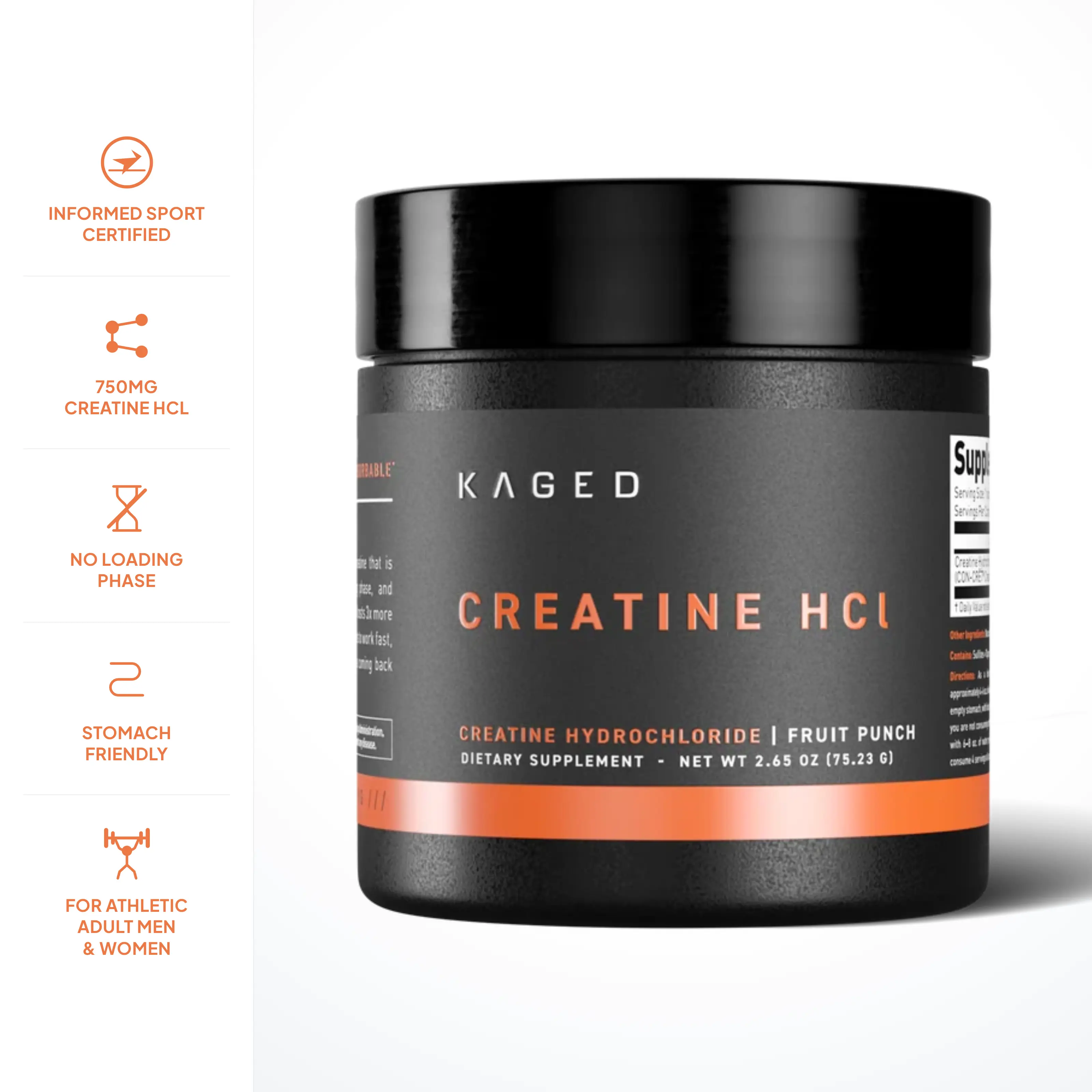 Kaged Creatine HCl | Muscle Building & Recovery | High Absorption | No Bloating | Capsules or Powder | 75 Servings