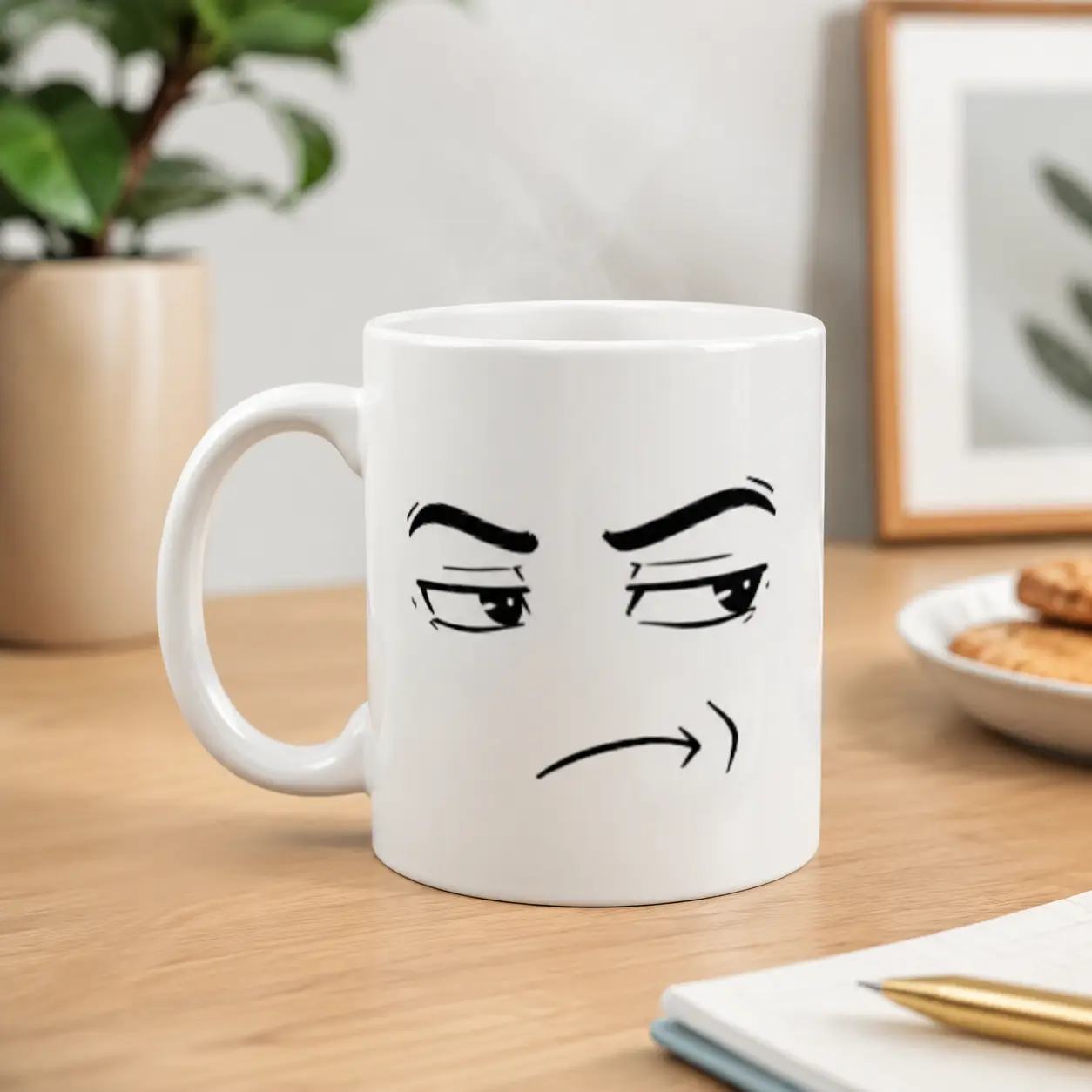 Meme Face Mug 11oz, Double Sided Printed White Ceramic Mug, Funny Expression Coffee Cup, Gamer Cup, Gaming Lover Gift, Coffee Mug