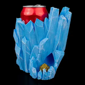 Crystal cup holder with dice tower STL #2688 Drinkware