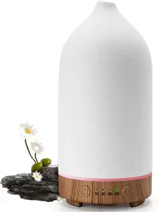 200ML Ceramic Diffuser,Aromatherapy Diffuser,Essential Oil Diffuser with 7 Color
