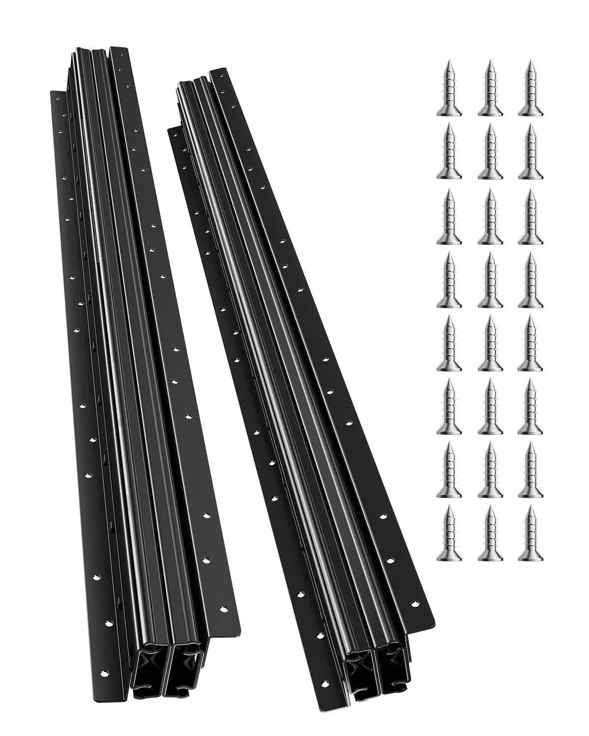 【BackToSchool】VEVOR 32 in Full Extension Ball Bearing Undermount Drawer Slides, 260 LB Load Capacity All Steel Anti-Slip Rails, Easy-Glide Anti-Rust Sliders for Under Stair Cabinet DIY Replacement, Black (DealsForYouDays)