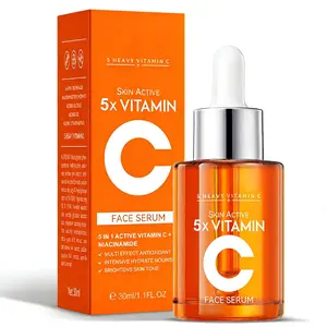Vitamin C Brightening & Hydrating Serum Bundle - Gentle, Radiant Facial Essence for Sensitive Skin, Daily Skincare Value Pack, 1.1 fl oz