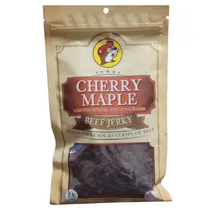 Buc-ee's Cherry Maple Beef Jerky- 4oz bag of Savory Robust Flavors, Tender Strips of Meat for Protein Packed Snack Food Dried Dry high protein