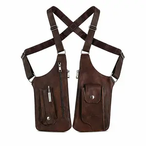 Adjustable Underarm Shoulder Bag for Men and Women，Anti-theft Bag with Double Shoulder Straps, Anti Theft Harness for Men Leather, Anti-theft Harness Wallet