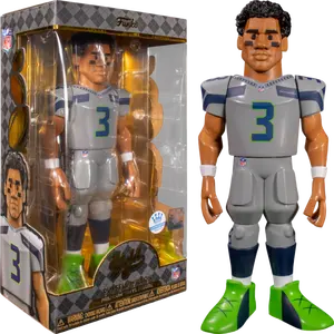 Funko Gold 12 Inch Seattle Seahawks Russell Wilson Grey Uniform Funko Shop Exclusive