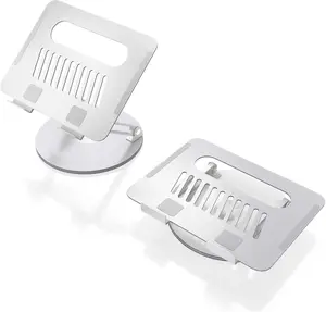 Adjustable Laptop Stand with 360° Rotating Base Ergonomic Foldable Riser for Desk Compatible with MacBook Pro/Air Notebooks up to 16 inches