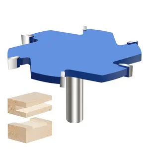 CNC Spoilboard Surfacing Router Bit 1/2 Inch Shank, Extra Large 4 Inch Cutting Diameter, Slab Flattening Router Bit Planing Bit Wood Planing Bit Dado Planer Bit(Carbide-6 Wings) outdoorfun