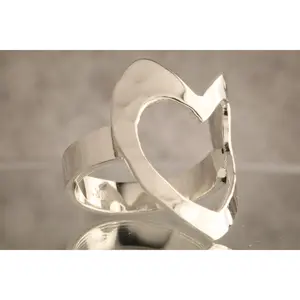Heartfelt Embrace - 7.5 Grams Of 925 Silver Heart Ring