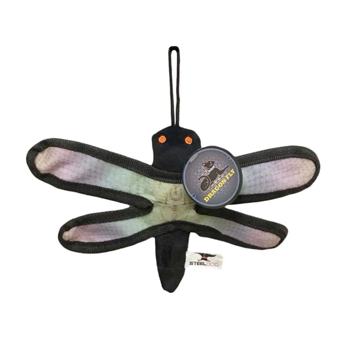212 MAIN Iron Cat 54320 Dragonfly Cat Toy - Fabric Construction, Heavy Stitching, Cloth Hook, Assorted Colors, Dragonfly Shape, Included Pouch
