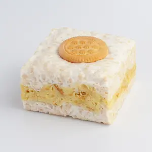 Lemon Cookies & Cream Crispycake – Soft & Gooey GIANT 3x3" Citrusy-Sweet Rice Crispy Treat
