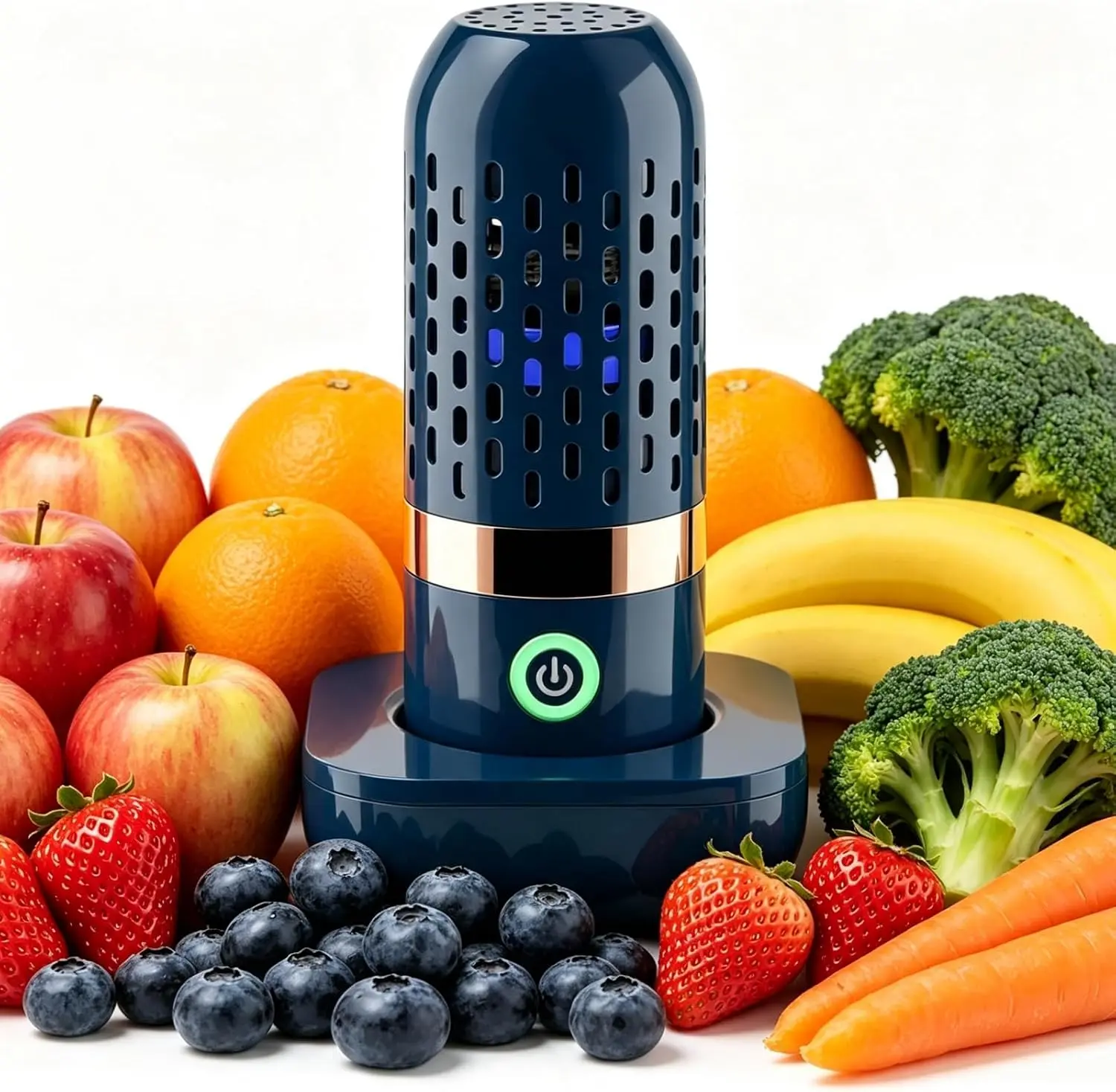 Wireless Produce Cleaner Device for Washing Veggie fruit Grains Rice | Portable Fruit and Vegetable Cleaner Machine with OH-Ion Technology, 10-Minute Cleaning for Kitchen, Camping & Outdoor