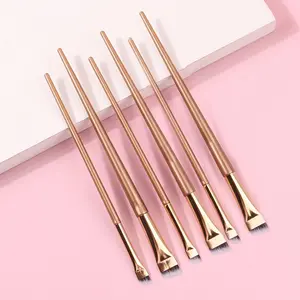6pcs Ultra-Thin Precision Makeup Brush Set – Eyeliner, Brow Brush, Detail Brushes for Lash Line, Angled & Compact for Daily Use, Perfect for Mascara and Eyeliner Application, Face Makeup Brushes