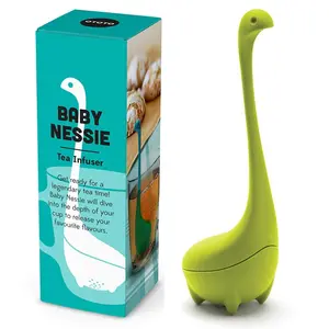 Cute Baby Nessie Tea Infuser, Food Grade Silicone Tea Strainer, Novelty Loch Ness Monster Tea Steeper, Fun Kitchen Gadget for Tea Brewing
