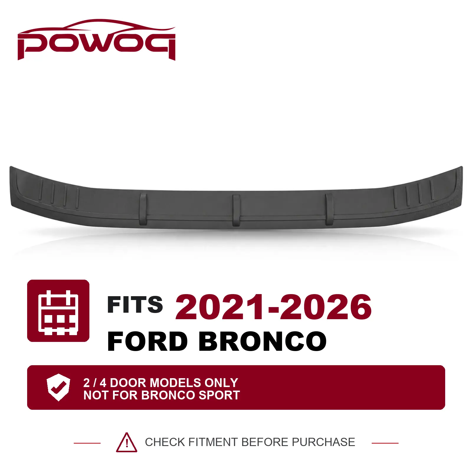 [Fits 21-26 Bronco]Hood Deflector Compatible with 2021-2026 Ford Bronco Hood Shield Protector (Not for Sport) Replacement for 2021-2026 Ford Bronco Accessories