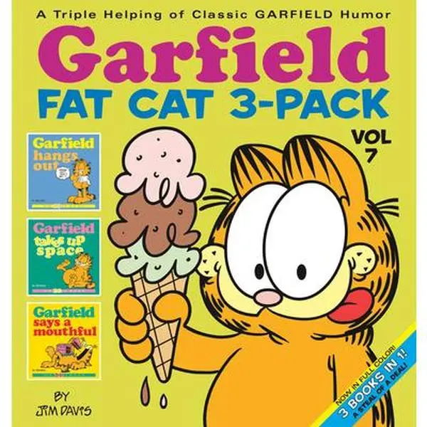 Garfield Fat-Cat 3-Pack Volume 7 - Jim Davis, Hilarious Joke-Filled Laughfest Paperback with High Jinks & Funny Humor (Literature & Art Book)