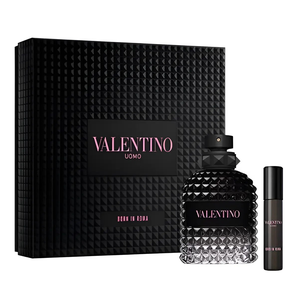 Valentino Uomo Born In Roma for Men 2 Piece Set (3.4 Ounce Eau de Toilette Spray + 0.34 Ounce Eau de Toilette Spray)