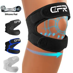Adjustable Silicone Patella Knee Strap for Women & Men, Ideal for Running, Hiking, Soccer, Basketball, Jumpers Knee, Tennis