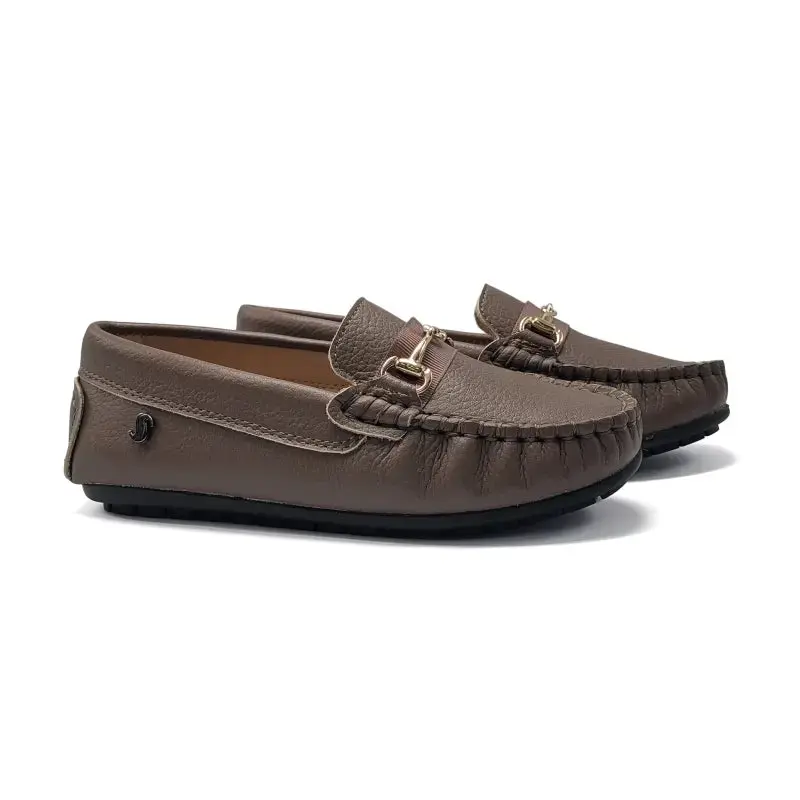 Shoozim Dark Taupe Leather Loafer