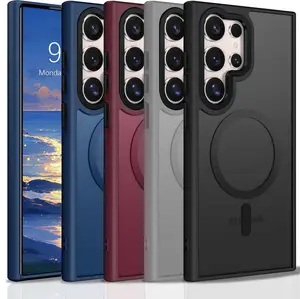 Magnetic Case for Samsung Galaxy S26 /Ultra/Plus/ S25 S24 S23 S22 Compatible with MagSafe, Translucent Matte Back Slim Shockproof Phone Cover