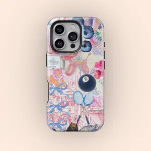 Pink Preppy Summer Vibe Phone Case, Coquette Collage Premium Film 2 in 1 Phone Case - Durable, Shock Absorbing and Stylish Protection - Compatible with iPhone 17 16, 15, 14, 13, 12, 11, Plus, Pro, Pro Max, Perfect birthday gift for friends.