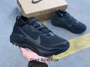 All Black Low Top Mountain Hiking Shoes Breathable Perforated Mesh Rugged Deep Lug Outsole Shock Absorbing Thick Platform Midsole Non Slip Outdoor Trekking Sneakers Unisex