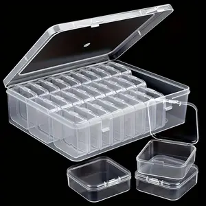 Transparent 30-compartment Storage Box with Multi Grids Organizer, Small Containers Organizer for Beads, Jewelry, and Small Items, Home Organizer for Jewelry