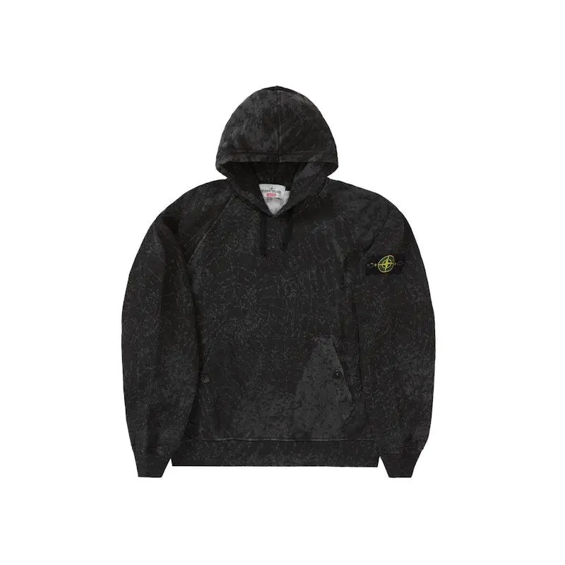 Supreme Men's Stone Island Hooded Sweatshirt (FW23) Black, from StockX