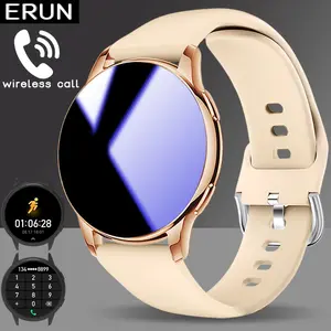 Round-screen smartwatch with a 1.5-inch touch display; sports fitness watch featuring sport modes, camera control, music control, phone finder, alarm reminders, Do Not Disturb mode, and more; compatible with iPhone or Android. sedentary