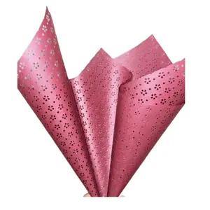 Korean Waterproof Papel Picado Flower Wrapping Paper 10 Sheets 22x22 for Gift Wrapping and Decorative Use