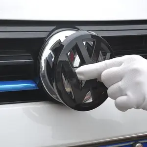 2pcs ABS Car Front Grill Emblem Rear Trunk Badge Logo for Volkswagen VW Golf 5 6 7 7.5 8 MK5 MK6 MK7 MK8 Polo Passat B8 Sticker