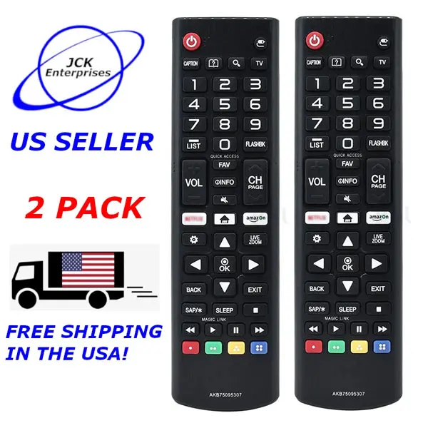 2-Pack LG Replacement TV Remote AKB75095307 For LG LCD LED Smart TV All LG TV Model