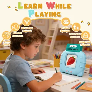 KIDGENIUS Talking Flash Cards for Toddlers 3+ Years - 224 English & Spanish Cards for Language Learning & Speech Therapy | Montessori Approach | Screen-Free Educational Toy