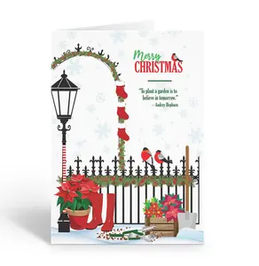 Stonehouse Collection Gardening Christmas Greeting Cards, 12 Pack with Envelopes, Holiday Cards, Blank Inside, Made in the USA