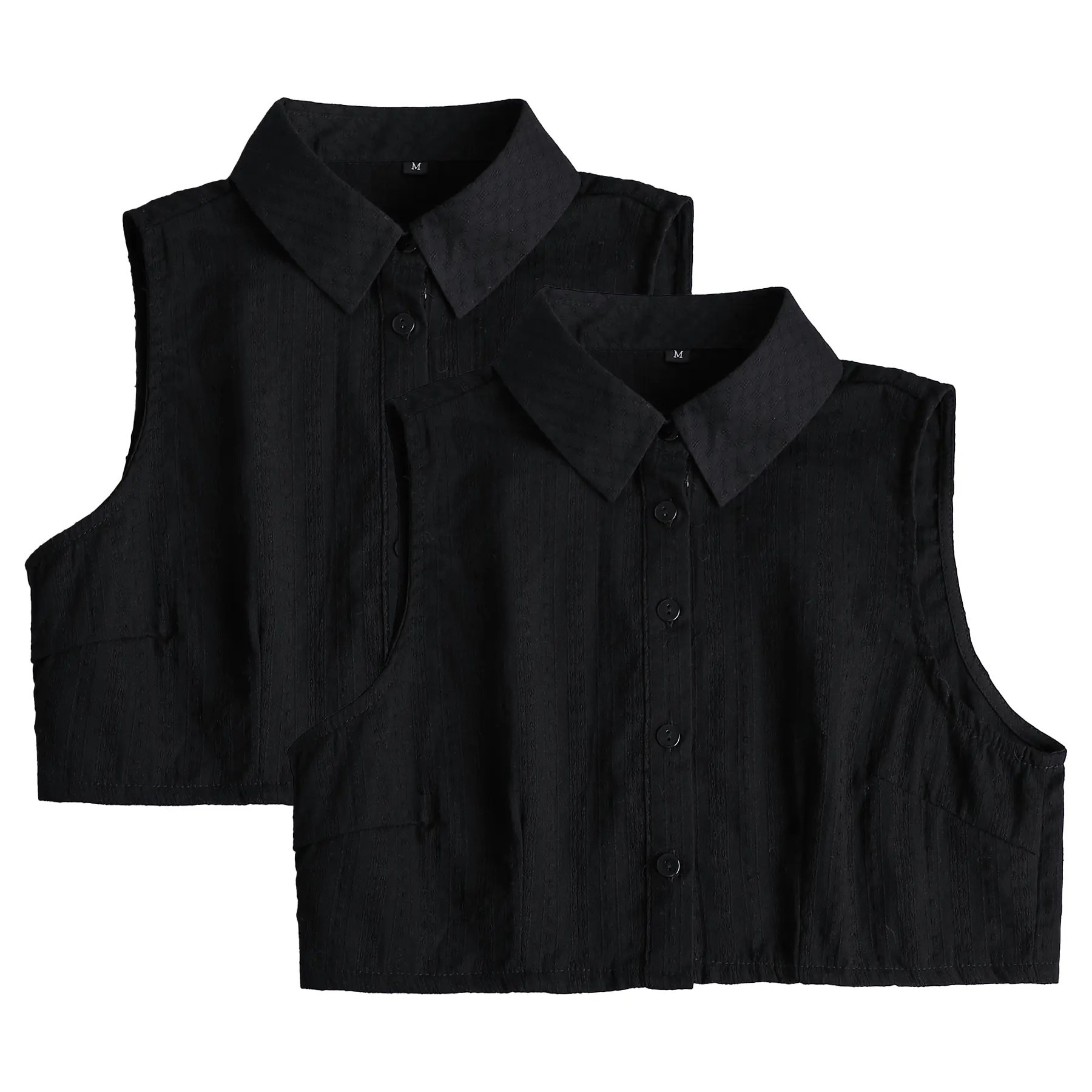 black pointed collar-2pcs