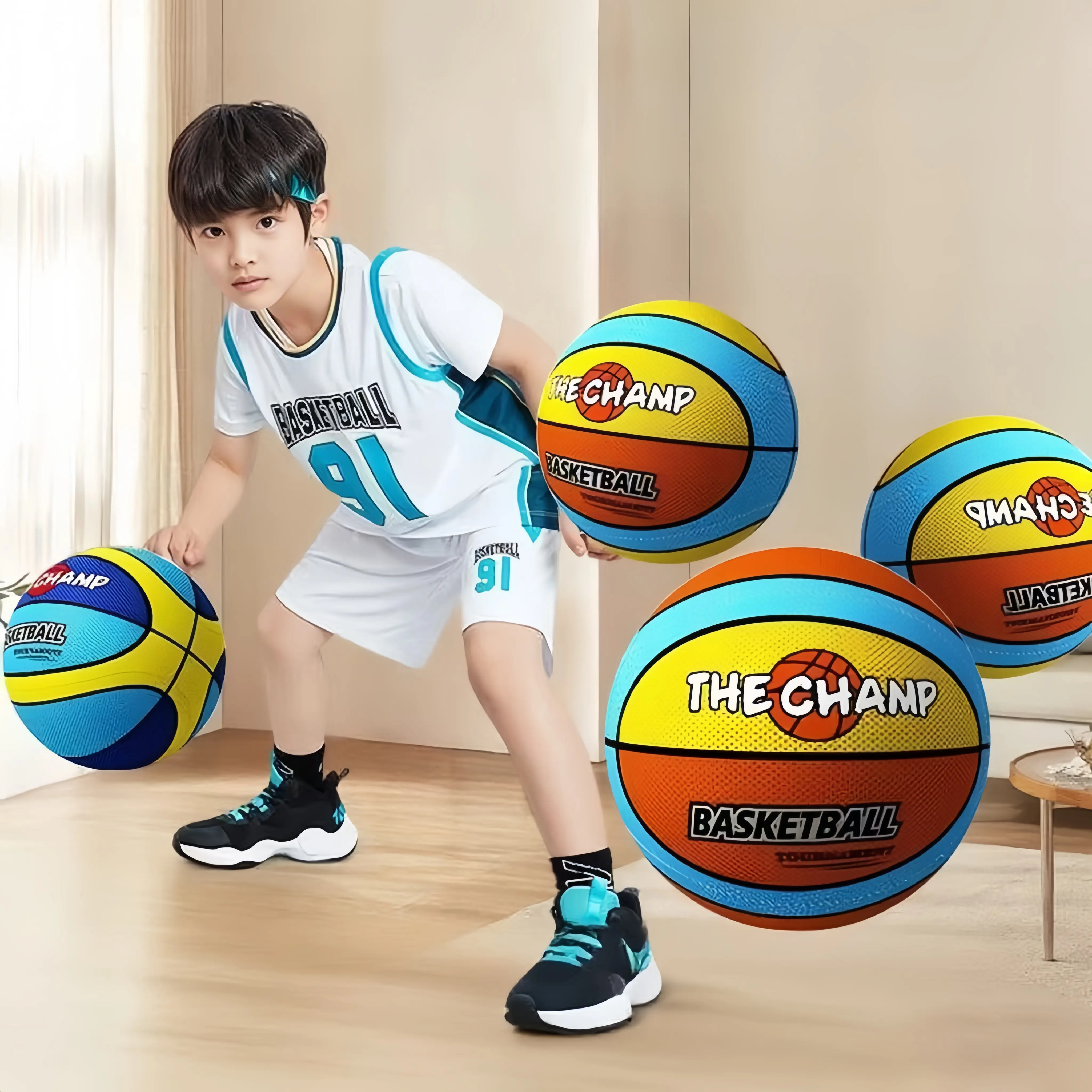 Silent Indoor Basketball - Brand-New Upgraded Super Elastic Ball Sports Equipment for Children's Training & Gifting, Training Ball Basketballs, Sportsball