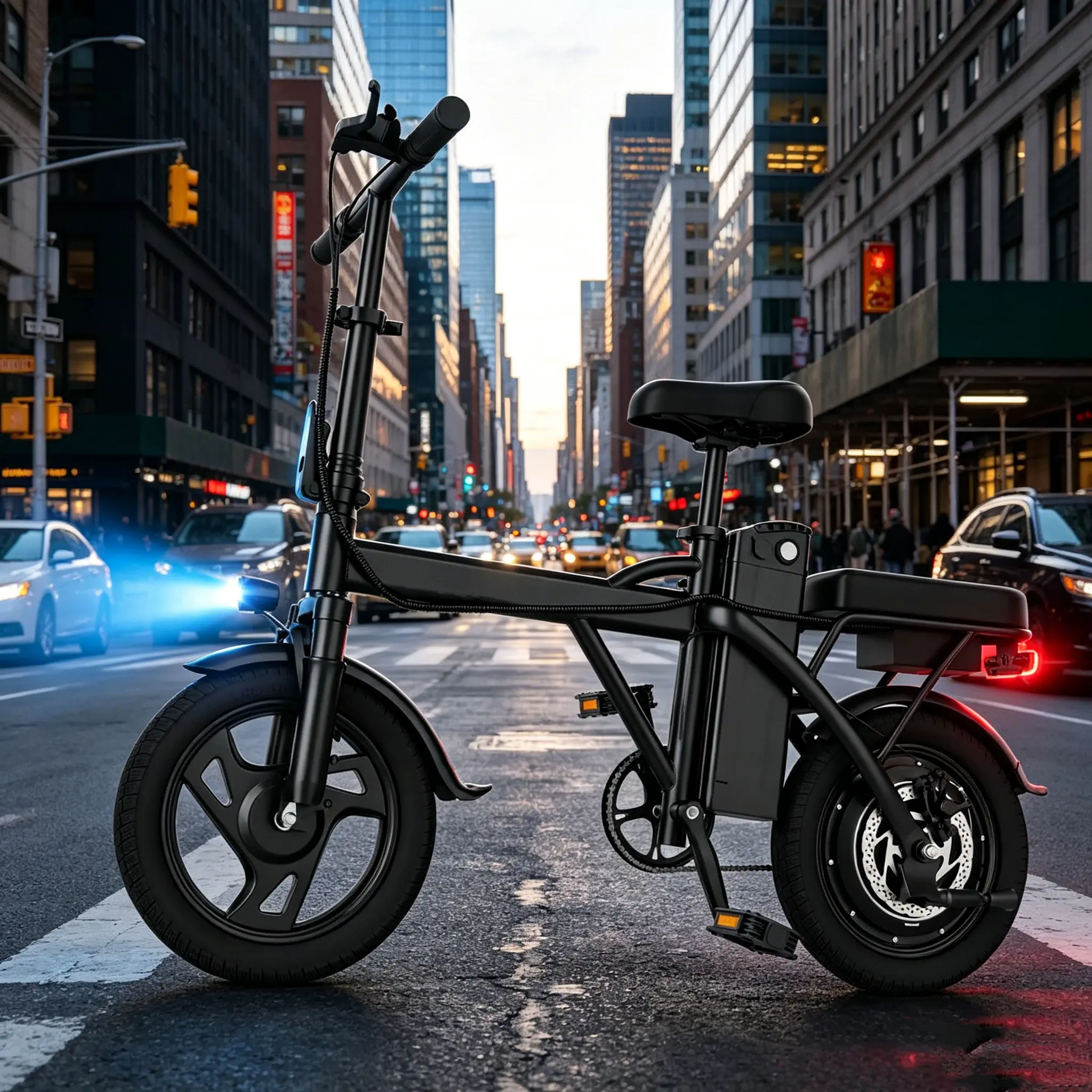 Unisex 14-Inch Lightweight Foldable E-Bike for Adults, 500W Motor, Aluminum Frame, 22 Mph Top Speed, 40 Mi Range, Portable for Campus Commute & Grocery Runs, 12-Month Support, Ideal for E-Biking Activities