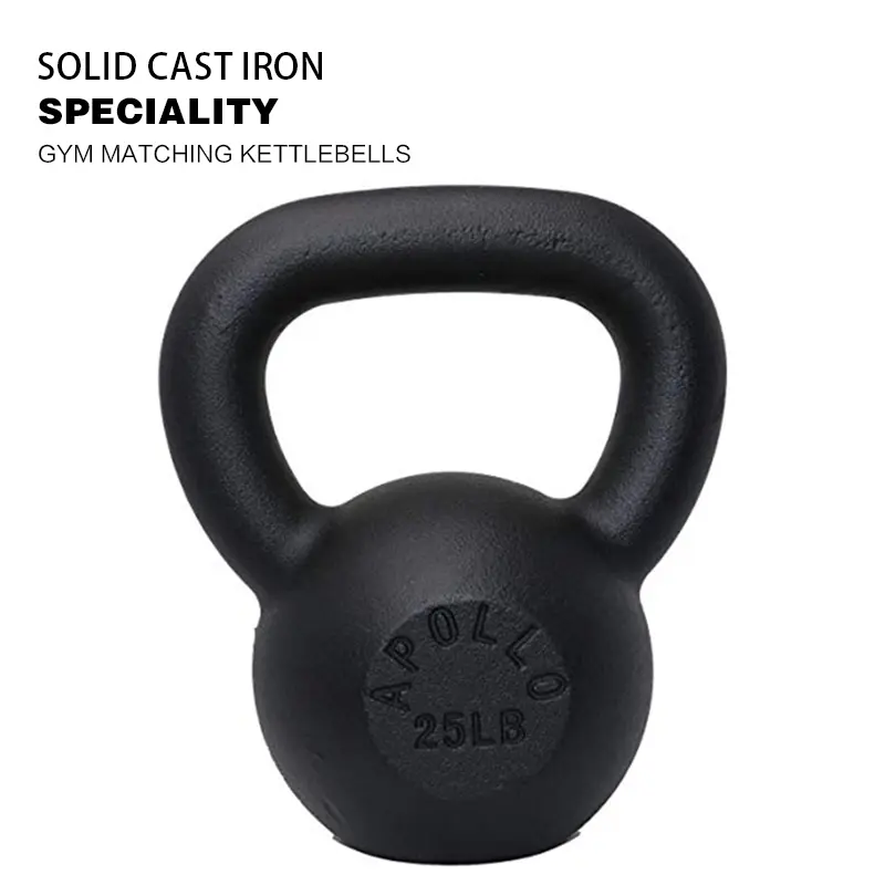 25LB Powder Coated Cast Iron Kettlebell for Men and Women's Gym, Same Family Kettlebell