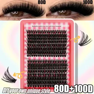 Professional False Eyelash Patch, D Curl & Dense Design, Non Toxic Material, Ideal for Daily Use, Perfect for Parties & Dates, Curl Cluster Lashes