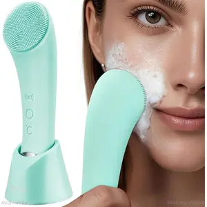 Facial Cleansing Brush,  Heatable Vibrating Face Scrubber with Massage, Silicone Face Scrubber for Women & Men, Electric Facial Cleanser for Deep Cleansing, Gentle Exfoliating minihygieneproducts FFVentureVibe8AB12PeakVibe