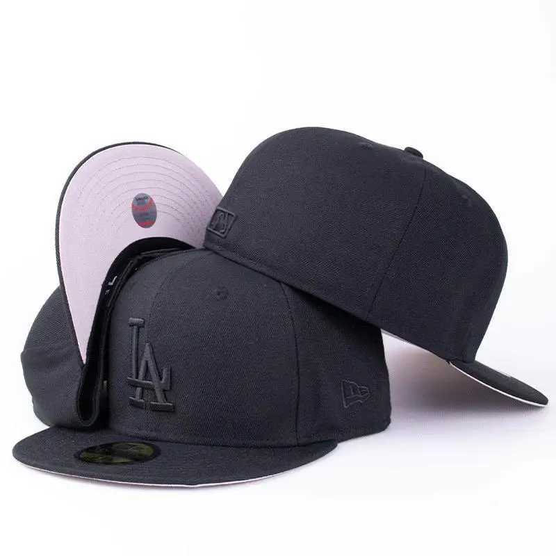 New Era MLB 59FIFTY Flat Brim Baseball Cap – LA Dodgers, NY Yankees, White Sox, Pirates Fitted Hat for Men & Women Streetwear
