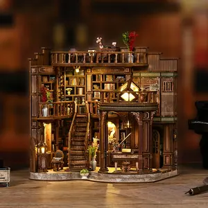 Vintage European Style DIY Miniature House Model Kit, Creative Gift for Ages 14+, Home Decoration, Includes English Instruction Manual, Building Set